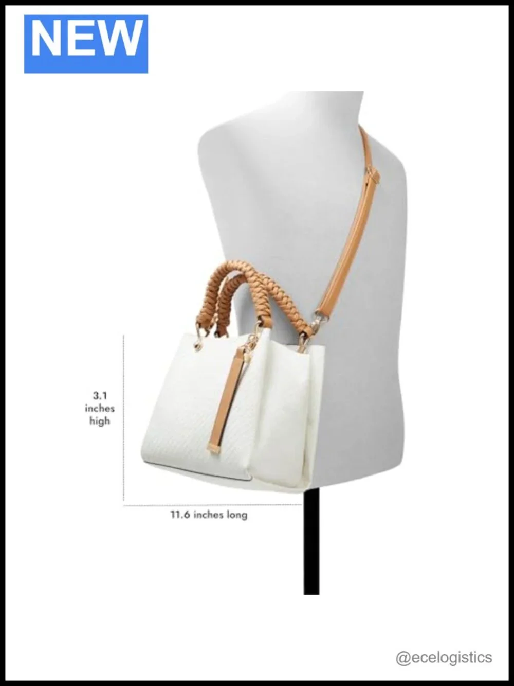 Faux Leather Tote Bag with Shoulder Strap, Spacious Medium Handbag